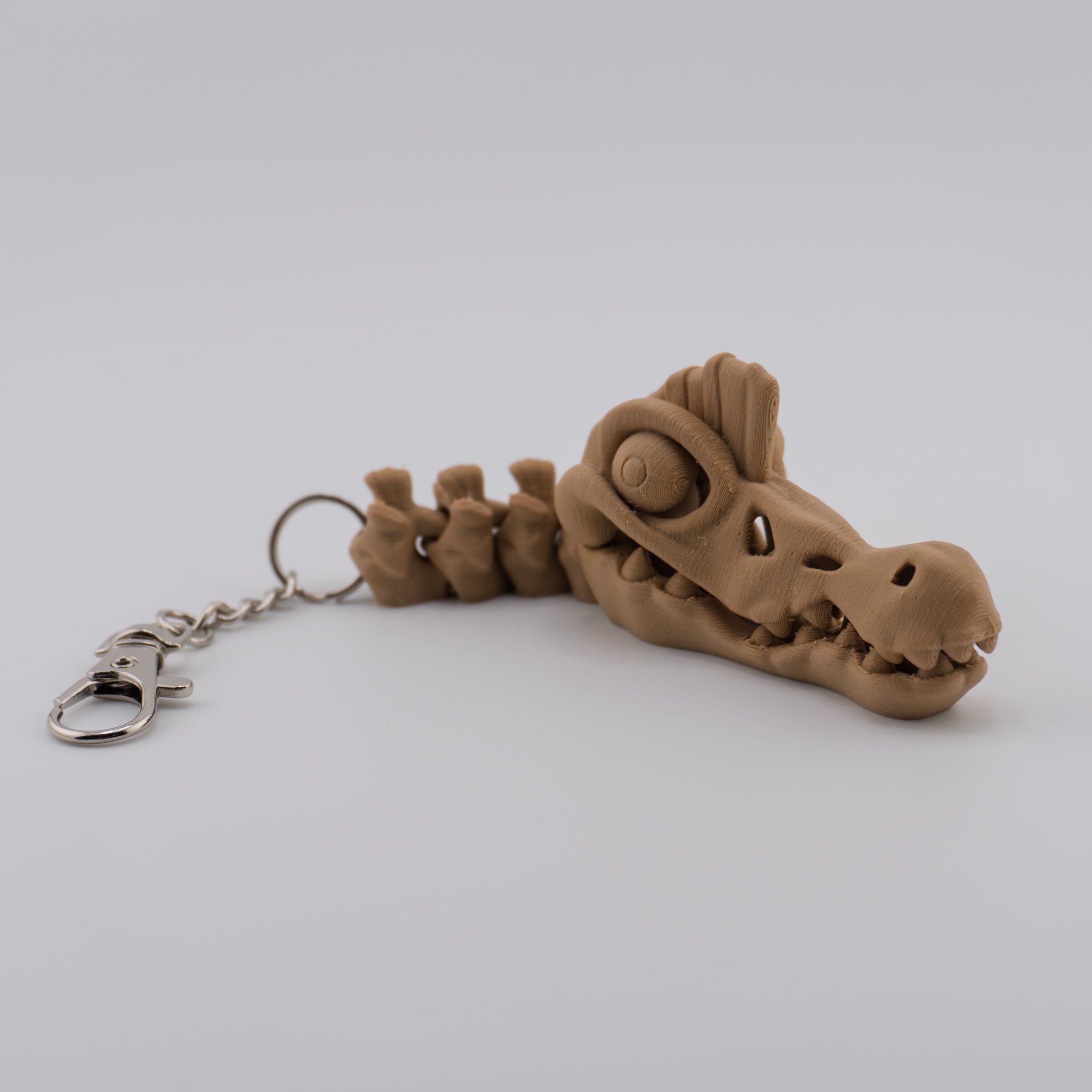 Skeleton Spinosaurus Keychain – Articulated Dinosaur Fidget | 3D Printed Mini Fossil Toy
