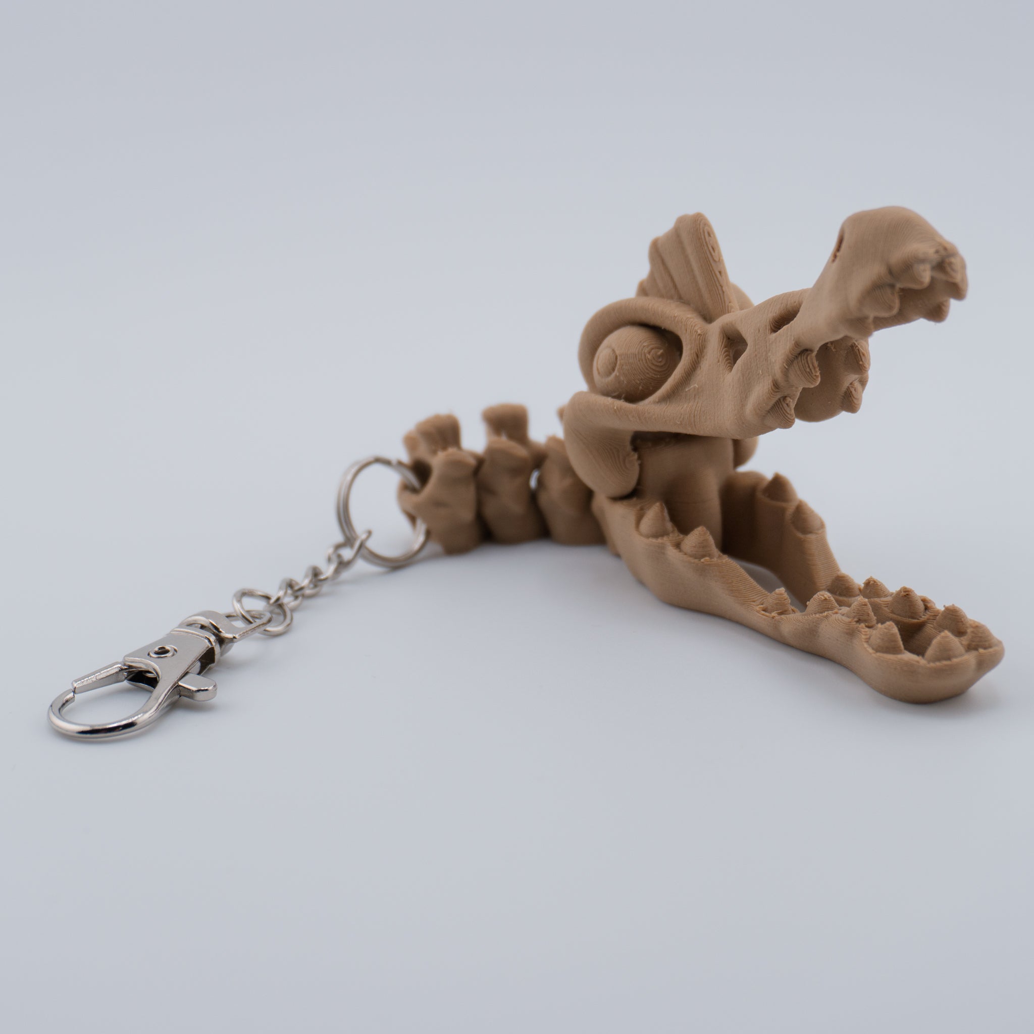 Skeleton Spinosaurus Keychain – Articulated Dinosaur Fidget | 3D Printed Mini Fossil Toy