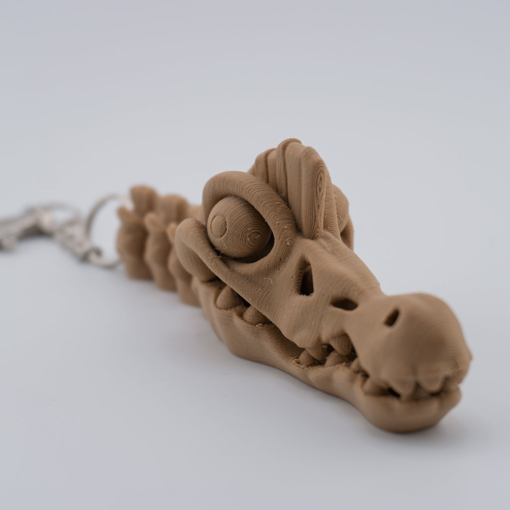 Skeleton Spinosaurus Keychain – Articulated Dinosaur Fidget | 3D Printed Mini Fossil Toy