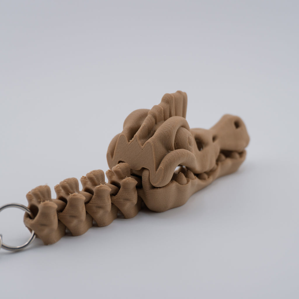 Skeleton Spinosaurus Keychain – Articulated Dinosaur Fidget | 3D Printed Mini Fossil Toy