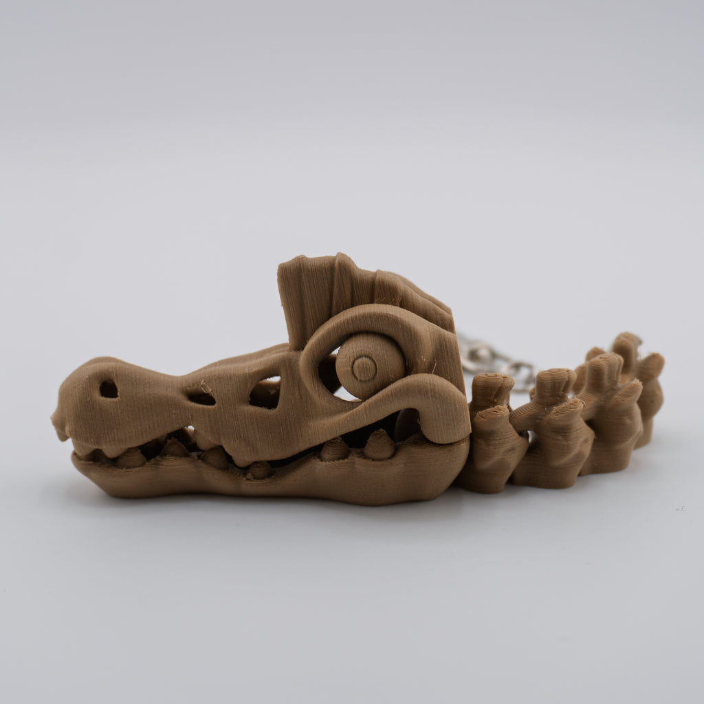 Skeleton Spinosaurus Keychain – Articulated Dinosaur Fidget | 3D Printed Mini Fossil Toy