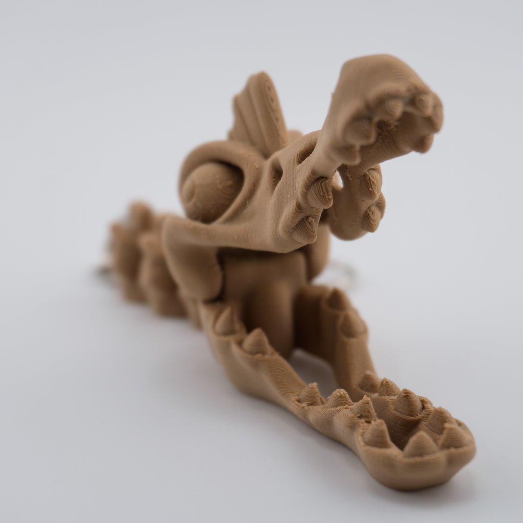 Skeleton Spinosaurus Keychain – Articulated Dinosaur Fidget | 3D Printed Mini Fossil Toy
