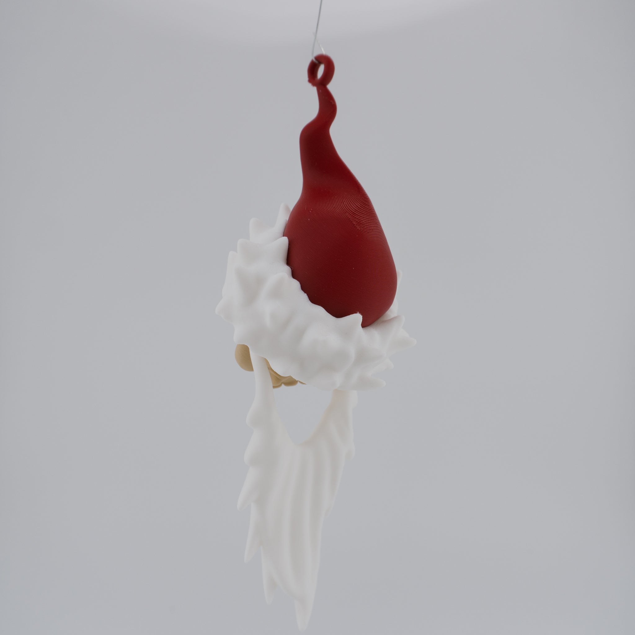 Skull Santa Ornament – Gothic Christmas Skull Decoration | 3D Printed Holiday Decor