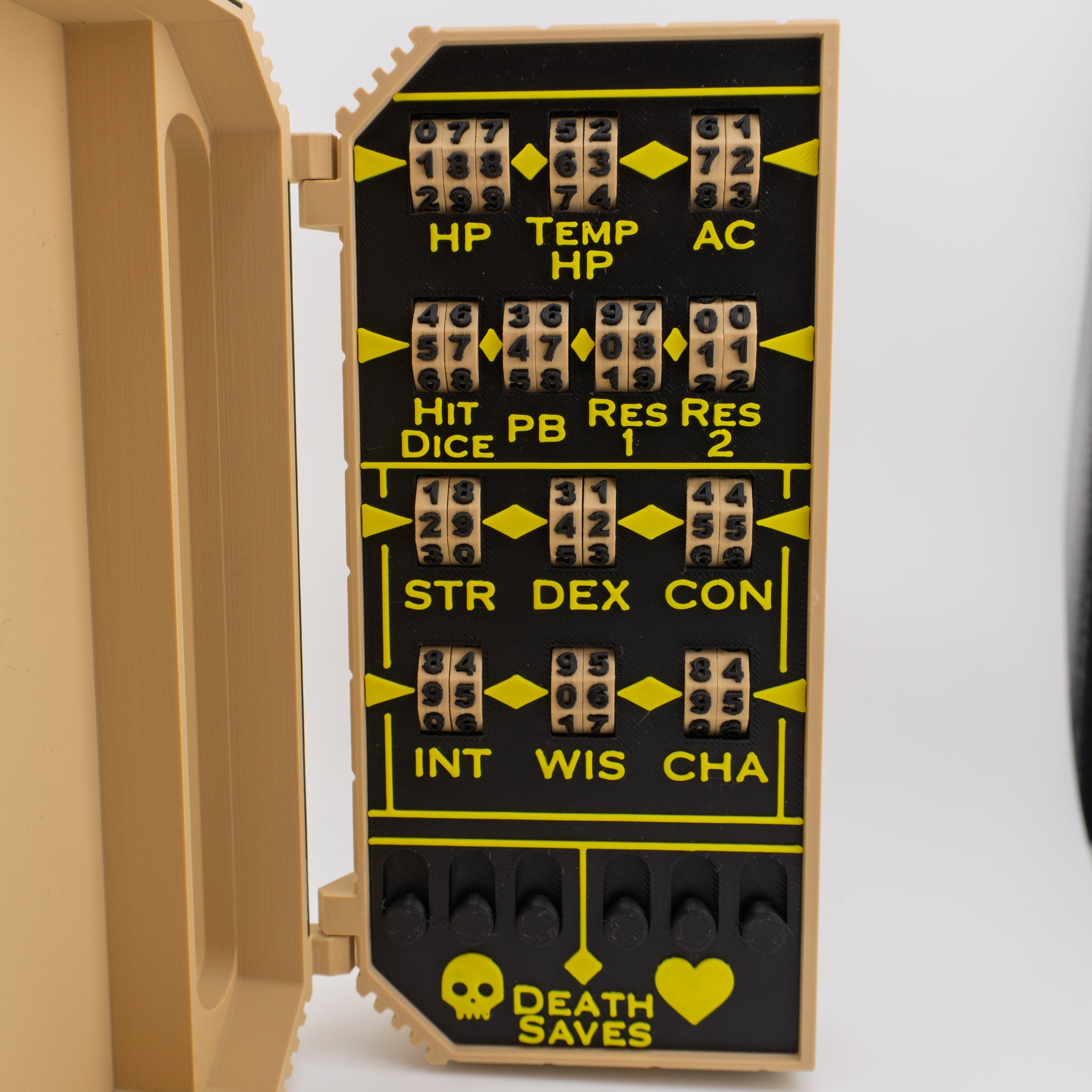 Dwarven Superior Tracking Chest – Ultimate 3D Printed DND Stat Keeper and Dice Box – 7 Inch