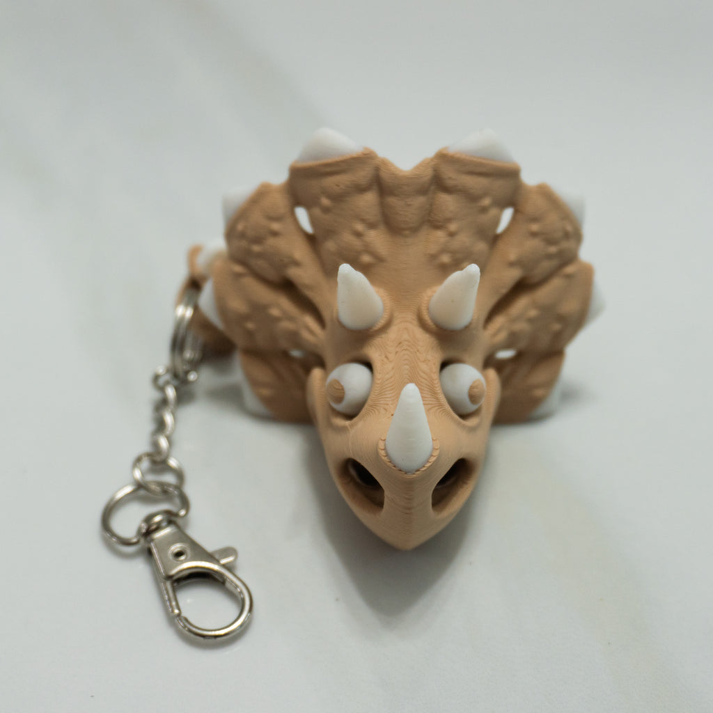 Triceratops Keychain | Articulated Dino Fidget Keychain