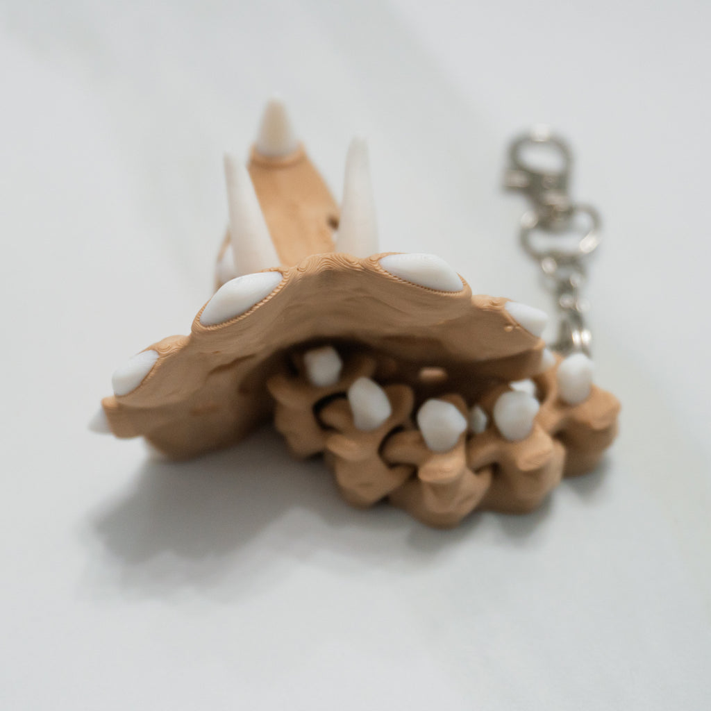 Triceratops Keychain | Articulated Dino Fidget Keychain