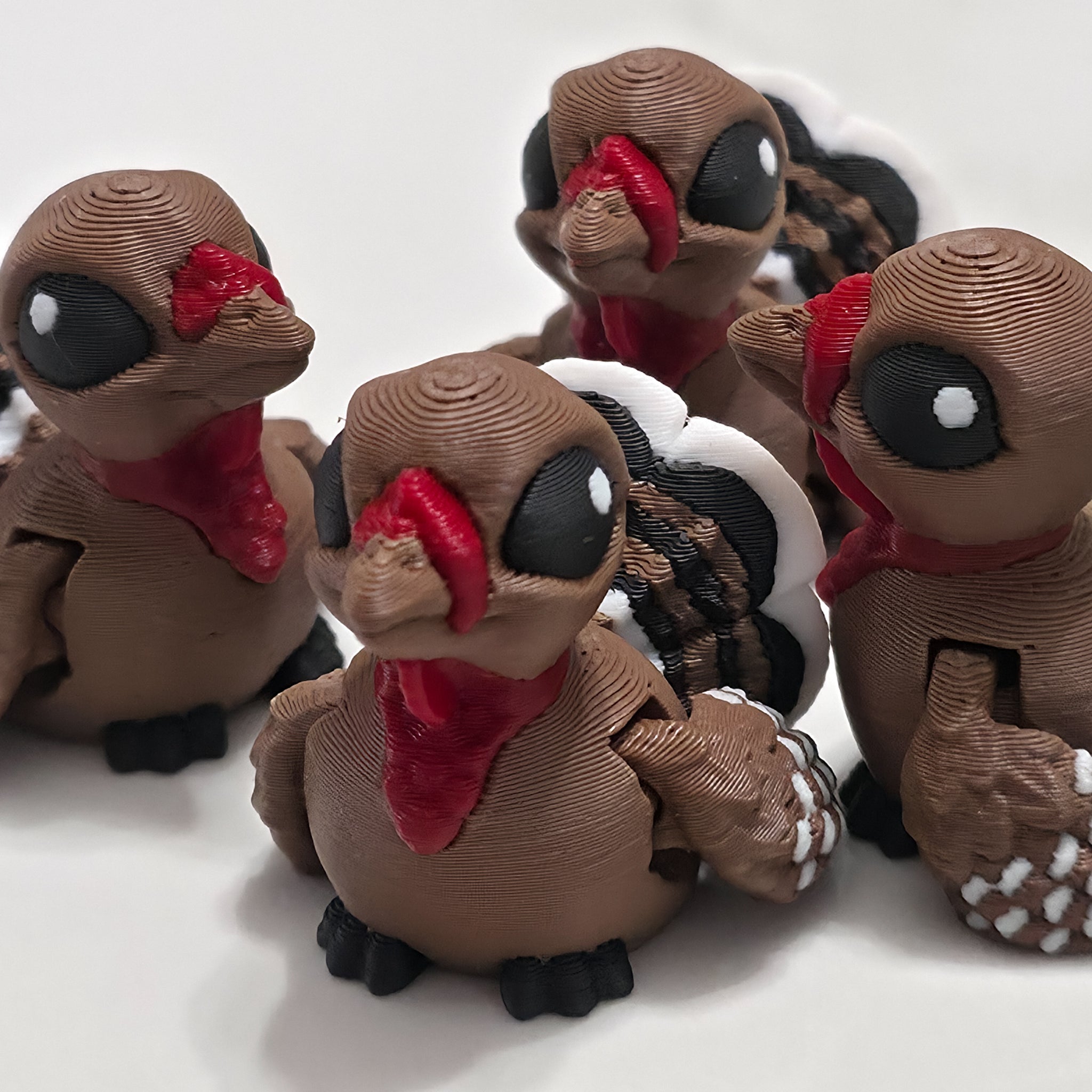 Turkey Hatchling | Articulated Baby Turkey Figure | 3D Printed Collectible