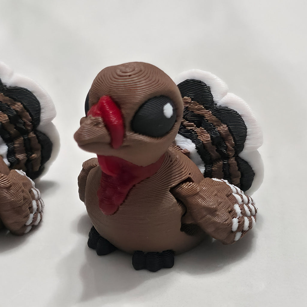 Turkey Hatchling | Articulated Baby Turkey Figure | 3D Printed Collectible