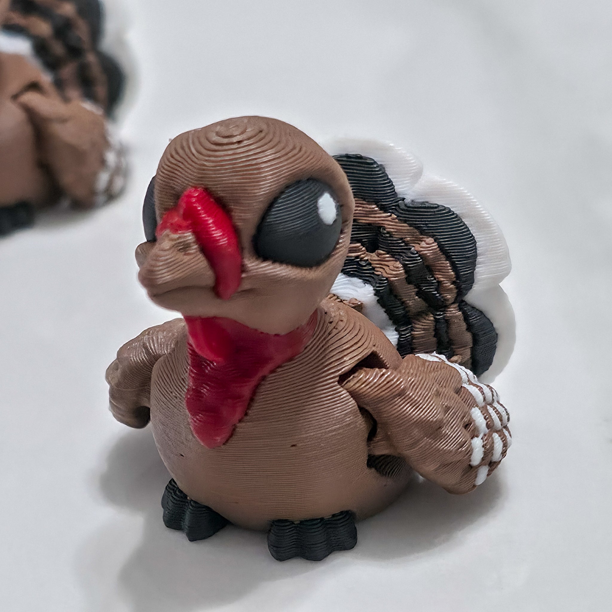 Turkey Hatchling | Articulated Baby Turkey Figure | 3D Printed Collectible