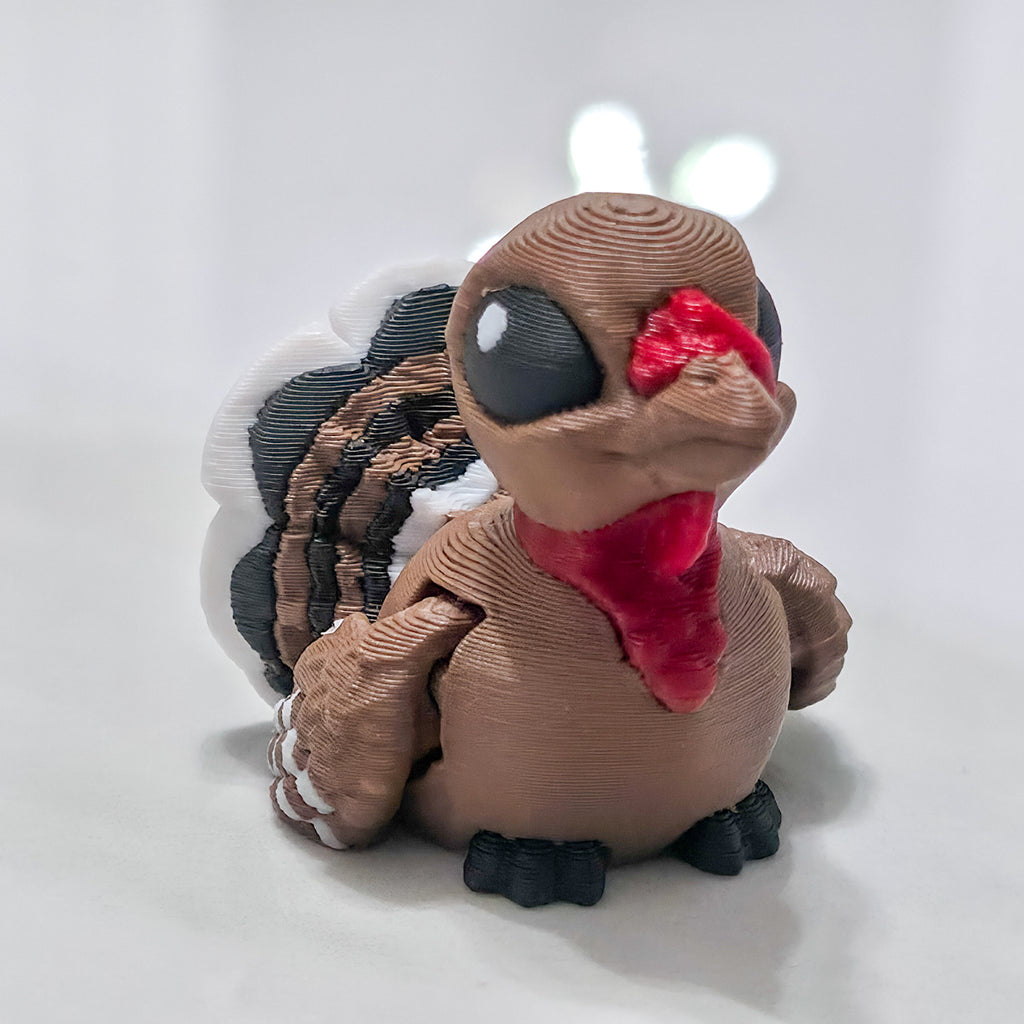 Turkey Hatchling | Articulated Baby Turkey Figure | 3D Printed Collectible