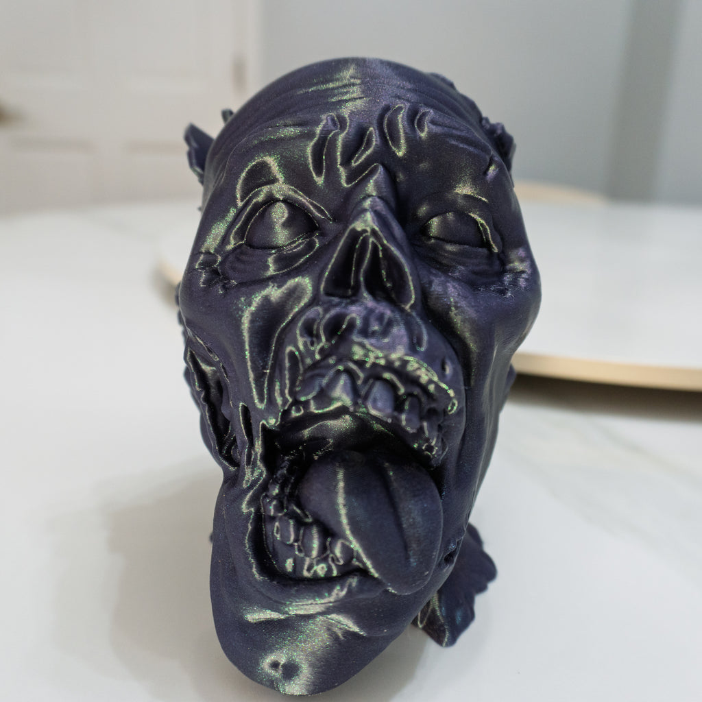 Zombie Head Sculpture | Twisted Undead Display Bust